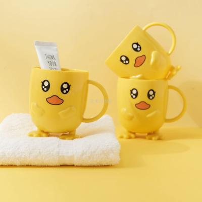 Jl-6232 cartoon yellow duck mouthwash cup brushing cup children's water cup brushing cup kindergarten water cup