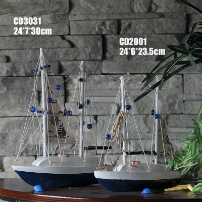 Wooden American Sailboat Mediterranaman-Style Home decoration photography props CD2001/CD3031