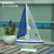 Pre-sale American Single Sailboat Mediterranean-style Home Furnishing Pieces Made of old Wooden Model MA09035