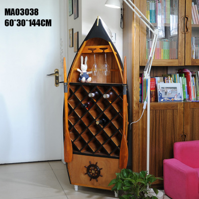 Mediterranean Style Furniture Creative Wood with paddle boat Cabinet MA03038
