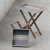 Promotion Tray Small Furniture Creative English Tea Table antique made Old folding Frame wine tray MA01167