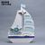 Mediterranean Sea Model Furnishing Accessories Blue and white Model of the Ship Creative Furnishing Melin