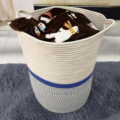 Hand-woven cotton basket to receive dirty clothes basket cloth household goods finishing basket hand basket