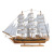 80cm solid wood sailing Model Home Furnishing pieces of Mediterranean Style European multi-steering solid Ship