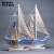 Popular Mediterranean Furnishing pieces Marine decoration Blue and White Ship Model Holiday Gift Furnishing pieces