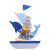 Mediterranean Sea Model Furnishing Accessories Blue and white Model of the Ship Creative Furnishing Melin