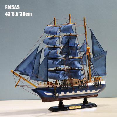 Special promotion on 45cm Sailboat Model Wooden handmade sailboat furniture decoration Marine style