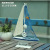 Pre-sale American Single Sailboat Mediterranean-style Home Furnishing Pieces Made of old Wooden Model MA09035