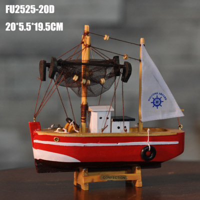 Special price Mediterranean Fishing boat Model Home Accessories Series