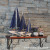 Sailboat Mediterranean Style American Ship Solid wood Sailboat Furnishing Mesh Boat Modern Home-Myrine