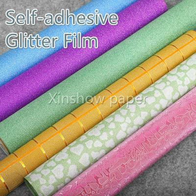 Glitter film & self-adhesive Glitter film roll &sheet Glitter film wrapping paper Glitter film