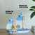 Sailboat Model Mediterranean Home style Decorative Sailboat Model Nets Creative Furniture for Home Clapboard
