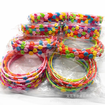Cartoon Heart-Shaped Head Buckle Headband Children's Hair Accessories Pattern Multiple Two Yuan Store Hot Sale