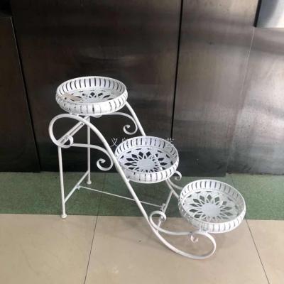 Factory Direct Iron Multi-Layer Floor Movable Flower Rack Living Room Decoration Multi-Functional Three-Dimensional Green Radish Rack