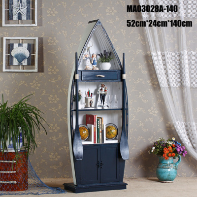 Special sale Promotion of Blue and White Ship Cabinets Bookcase Storage Cabinets MA03028