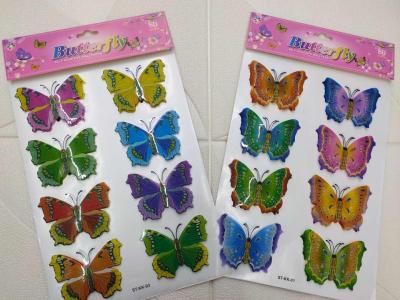 New Colorful Crystal Butterfly Three-Dimensional Decoration Wall Stickers.