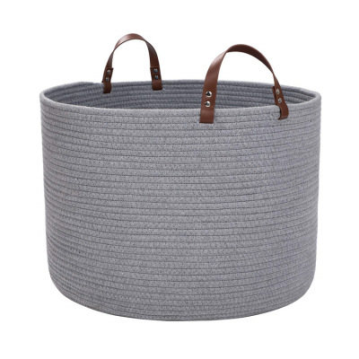 Cotton Rope Woven Miscellaneous Storage Basket Portable Dirty Clothes Storage Basket 