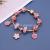 Fashion Petals Pendant Star Wish Shining Bracelet for Valentine's Day Gift Rose Gold Glaze Women's String Decoration