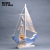Popular Mediterranean Furnishing pieces Marine decoration Blue and White Ship Model Holiday Gift Furnishing pieces