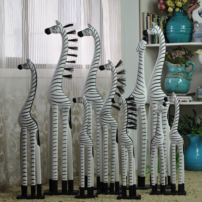 Special price Zebra Animal Decoration three family Crafts Photography props Creative Garden Home MA1101