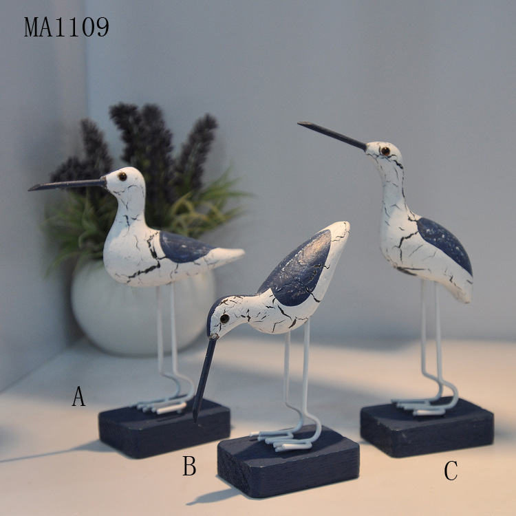 木制海鸟 木制工艺品  海鸟批发 摄 创意家居 地中海风格MA1109