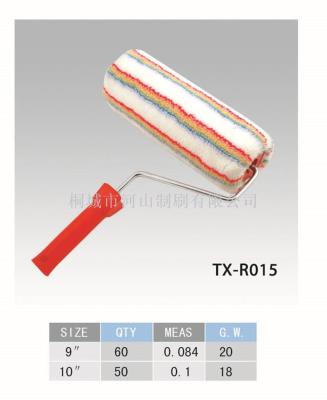 Color multi-stripe roller brush red plastic handle manufacturers direct sales quality assurance quantity and good price 