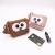 T-shaped Owl Tassel Cute Fashion Zero Purse Student Mini Purse Coin Purse female zipper key bag