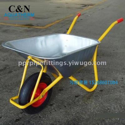 Popular Glavanized Wheelbarrow Heavy Duty Construction Wheel Barrow for South America Market