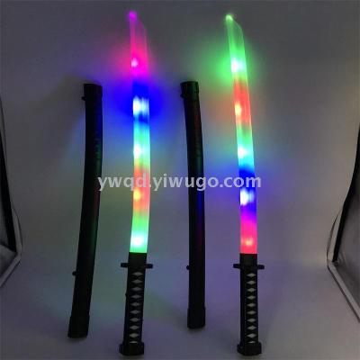 Luminous Samurai Sword Large and Small Sizes Luminous Samurai Sword with Scabbard Children's Educational Sword Toy Wholesale