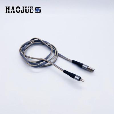 HAOJUE flat woven nylon cable is suitable for Android Apple Type-C mobile phone data cable export to Sweden