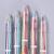 Creative Transparent 6-Color Ballpoint Pen Cute Student Stationery Multi-Color Pen Neutral Oil Pen Color Ballpoint Pen Factory Direct Sales