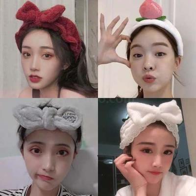 Net Red Celebrity Inspired Korean Headwear Face Wash Apply a Facial Mask Cute Goddess Hair Band Simple Fashion Headband Plush Hair Band