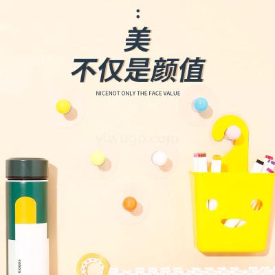 Toilet Hook Kitchen and Bedroom Dormitory Storage Wall Sticky Hook Cute Seamless Punch-Free Hook Strong Adhesive