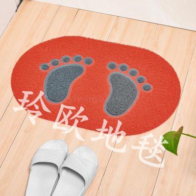 PVC Loop Floor Mat Non-Slip Dustproof Mat Hallway Mat Oval Puzzle Mat