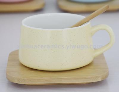 Classic Series high quality simple Coffee Cup CERAMIC Cup with spoon Pad