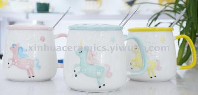 Classic lovely Relief Unicorn TEN cup coffee Cup Breakfast Cup