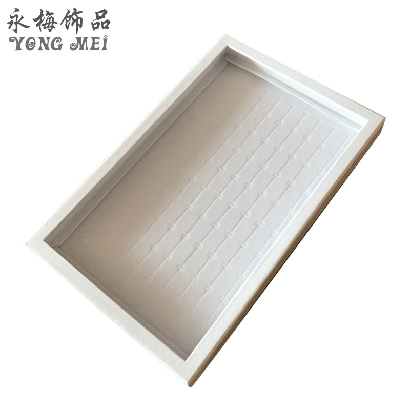 厂家供应绒质戒指盘100孔戒指盒 项链戒指收纳盒吊坠展示道具