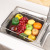 Stainless steel kitchen sink telescopic fruit and vegetable sink bowl dishes storage basket kitchen sink water rack