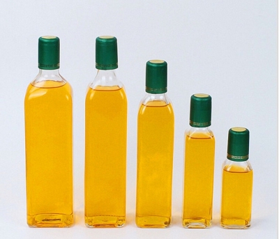 Olive Oil Glass Bottle Square round Bottle