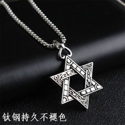 Titanium Steel no fading Phop Web celebrity chef Male Korean version of Accessories Simple phop personality Pendant female