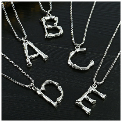 Twenty-six letters necklace personality hip-hop men and women with the same style necklace Europe and the United States trendy men Accessories wholesale