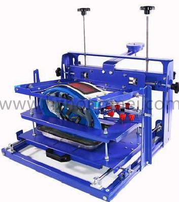 006600 SPE-AQM240 one color safety helmet hard material caps screen printing machine