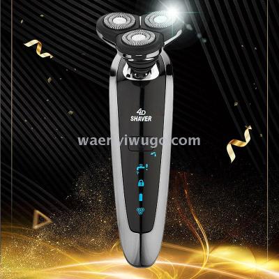 Juer Shaver Electric Rechargeable Shaver Men's Fully Washable Electric Rotary Razor Genuine