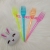 Disposable color Transparent Milky White Knife, fork and spoon Restaurant Cake Party Long handle spoon
