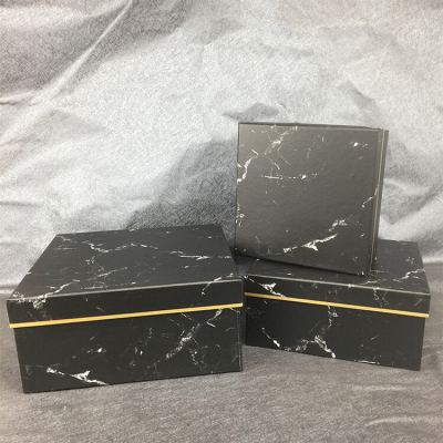 Marbling Gift Box Women's Square Packing Box Large Men's Exquisite Simple New Set Gift Box