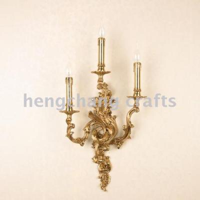 French Style Copper Candle Light Hotel Club Court Villa Retro Wall Lamp Indoor Luminaire Bedroom Bedside Lamp