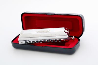 Toy Gift East Top 10-Hole 40-Tone Chromatic Performance Harmonica Travel Gift Exquisite Packaging