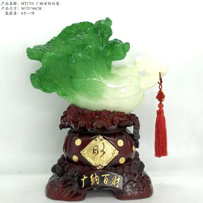 O-BODA COFFEE Resin Craft Ornament a Bunch of Enrichment Cabbage Auspicious Feng Shui Opening Fortune Furnishings Ornament Cabbage