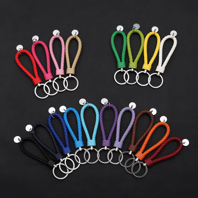 Leather Rope Key Chain Hand-Woven Couple Key Chain Creative Upscale Handbag Pendant Customized Wholesale and Retail