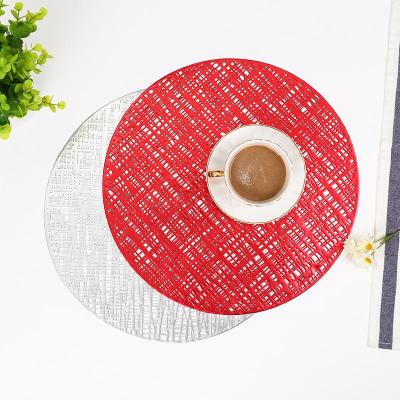 2019 New Simple round Coffee Cup Dish Coaster Placemat Solid Color Heat Insulation Western-Style Placemat
